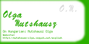 olga mutshausz business card
